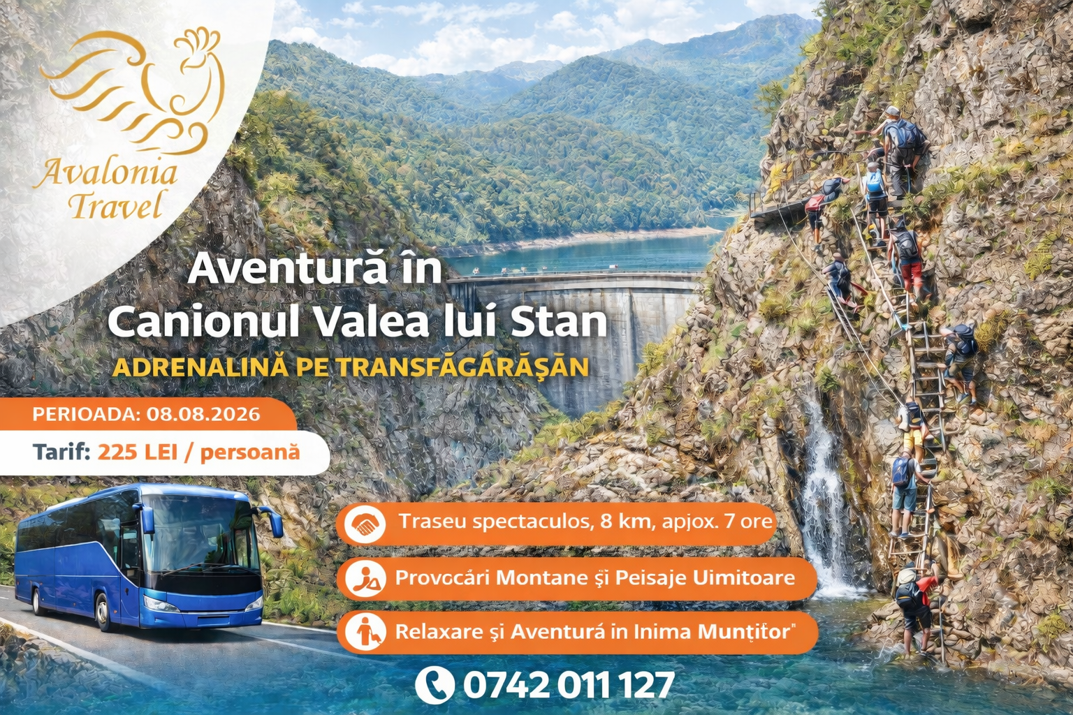 🌄 Aventură în Canionul Valea lui Stan – Adrenalină pe Transfăgărășan🚶‍   08.08.2026