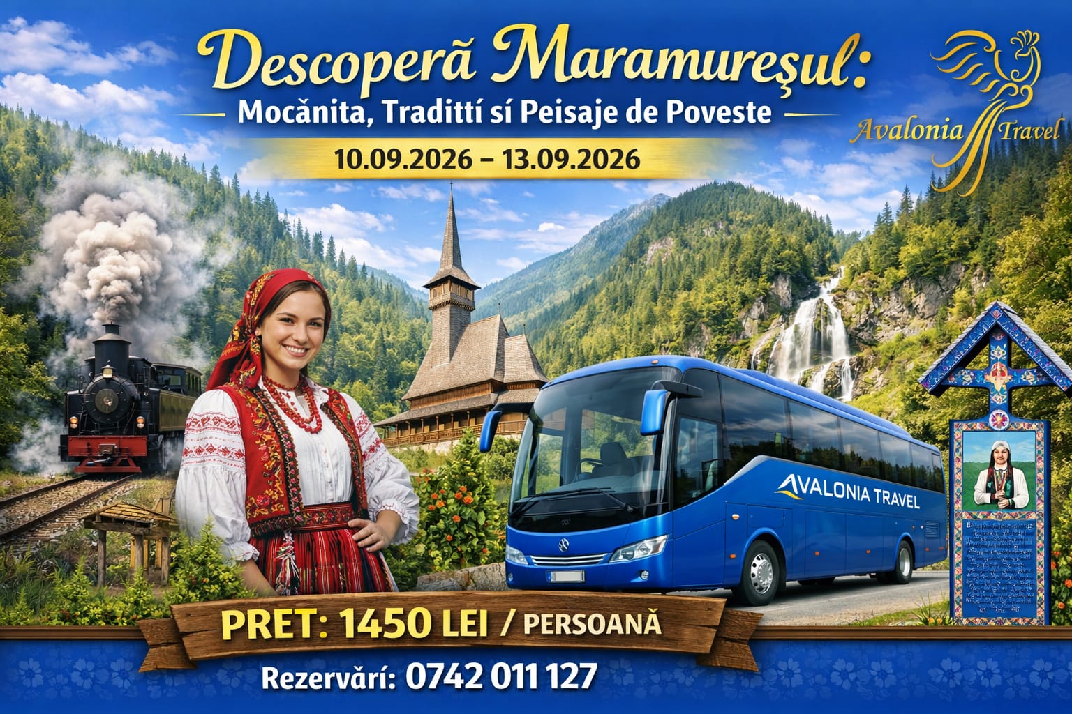 Descoperă Maramureșul: Mocănița, Tradiții și Peisaje de Poveste 10.09.2026-13.09.2026