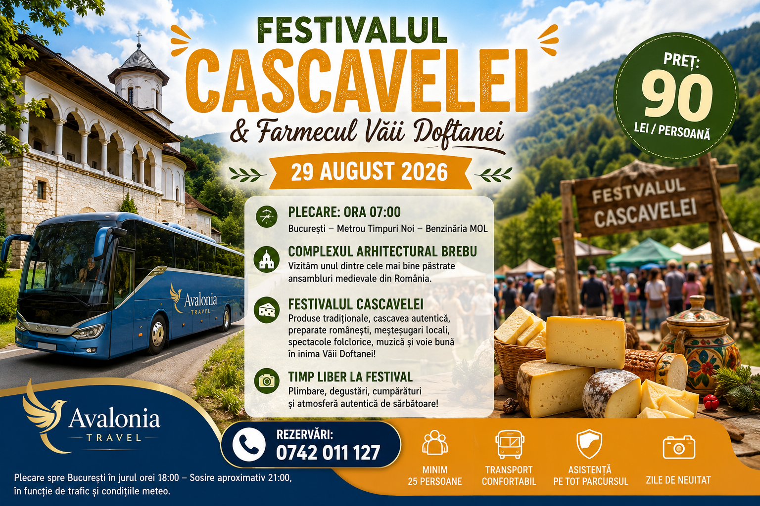 🧀 Festivalul Cascavelei & Farmecul Văii Doftanei 🌄– 29.08.2026