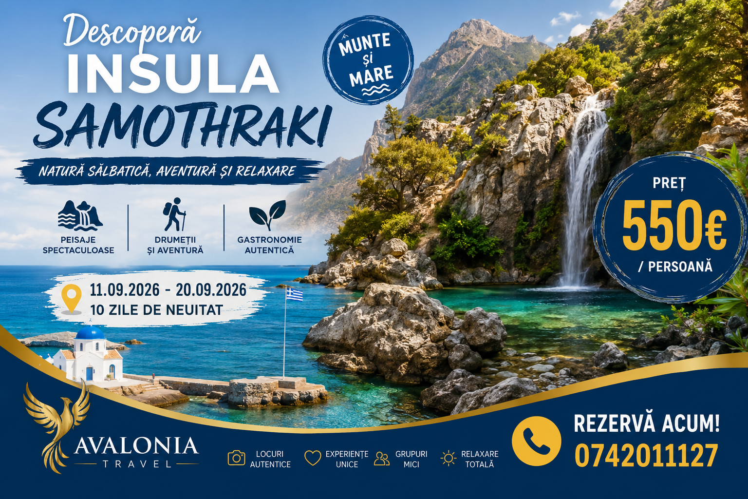 Descoperă Insula Samothraki 11.09.2026-20.09.2026
